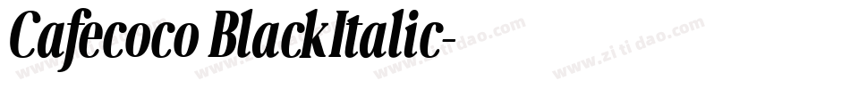 Cafecoco BlackItalic字体转换